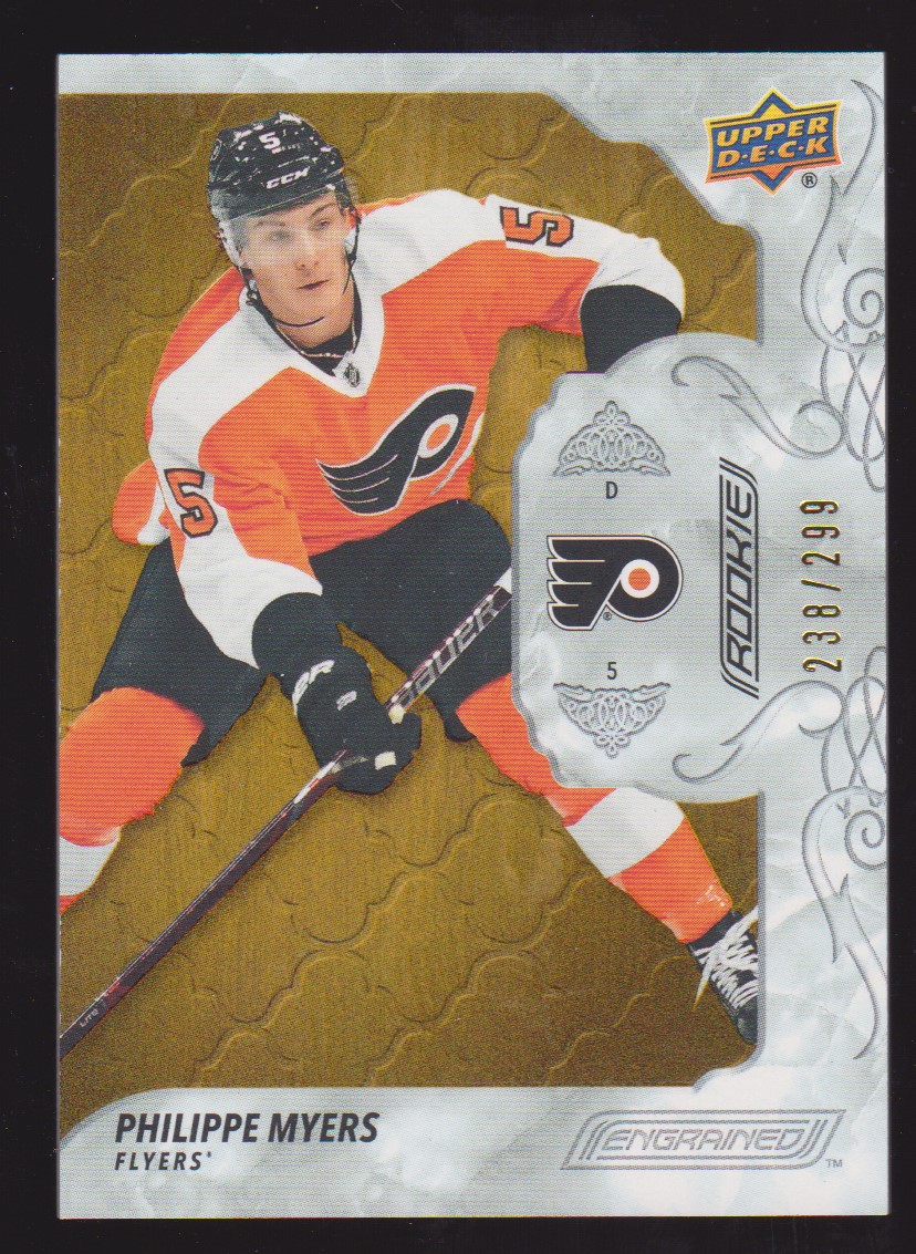 2019-20 Upper Deck Engrained #93 Philippe Myers RC 238/299 (image for) 2019-20 Upper Deck Engrained #93 Philippe Myers RC 238/299